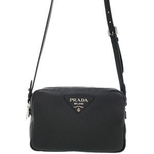 Prada Leather Shoulder Bag Black